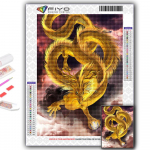 5D teemantmaal T&auml;ielik teemant Hiina draakoni teemantmaaling K&auml;sitsi valmistatud teemantmosaiikmaal Kodukaunistus Full Round 20X30CM