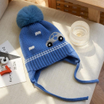 Uus talvem&uuml;ts poisilapsele k&otilde;rvaklapiga Pom Pom kootud lastele nokam&uuml;tsid V&auml;ikelaste kapotiga m&uuml;tsid imikute tarvikud fliisvooder 1-5Y