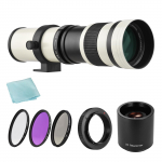 Kaamera MF Super Telephoto Zoom objektiiv F/8.3-16 420-800mm T kinnitus + UV/CPL/FLD filtrite komplekt +2X valge