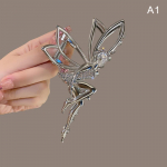 Rhinestone Elf Metal Hair Claw Crab Clamber Naistele T&uuml;drukutele L&auml;ikiv Barrette Juuksen&otilde;el kuld