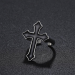 Vintage musta ristiga s&otilde;rmus naistele, meestele, punk, lahedale musta ristiga ketis&otilde;rmustele, moes gooti s&otilde;rmustele peoehted, kingitused