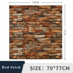 10tk 70cmx77cm 3D simulatsiooniplaadiga seinakleebis isekleepuv veekindel vahtpaneeliga tapeet Kodukaunistus 10pcs 70cm*77cm