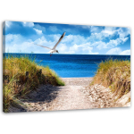 L&otilde;uenditr&uuml;kk Beach Sea Dunes Seagulls 60x40 sinine