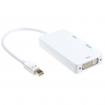 DisplayPort Thunderbolt to DVI VGA HDMI-adapter 3 in1 MacBook iMaci jaoks One size valge