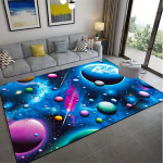Space Planet vaip T&auml;histaeva vaip elutoas Vaip Illusioon vaip Kodusisustus Magamistoa matt Laste vaip Karvane ala vaip 120cm x 160cm