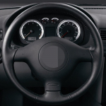 DIY kunstnahast must auto roolikate Volkswagen VW Golf 4 Passat B5 1996-2003 Seat Leon 1999-2004 Black Thread