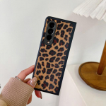 Armas Leopard Bunny Ears nahast telefoni&uuml;mbris Samsung Galaxy Z Fold3 4 S22 S21 S20 A12 A22 A32 A52 A72 A03s A13 A33 A53 A73 M53 jaoks For Galaxy A52 5G