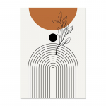 Abstraktne joon vikerkaar beež Boho l&otilde;uendimaal Seinakunst Prindi Plakatid Pildid Magamistuba Elutoa Sisustus Kodukaunistus A4 21x30cm No Frame