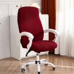 Carve Patterns Kontoritooli kate Jacquard Stretch Spandex Arvutiistmekatted M&auml;ngutoolide katted elutuppa kodu S Chair Cover white