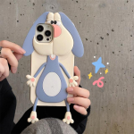 Korea armas 3D naljakas tallahamba j&auml;nku&uuml;mbris iPhone'ile 14 13 12 11 Pro Max Lovely Cartoon silikoonist p&otilde;rutuskindel pehme kate Funda For iPhone 11Pro Max