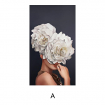 Abstraktsed roosililled, t&uuml;drukud, l&otilde;uend, maalid, naiste seinaplakatid, prinditud kaasaegsed seinapildid elutoa jaoks magamistoa dekoratiivkujundus 20cm&times;40cm NoFrame