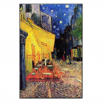 Van Goghi kohviku terrass &ouml;&ouml;sel anal&uuml;&uuml;s L&otilde;uendimaaling Maailmakuulsate kunstiteoste reprodutseerimine Seinaplakatid ja v&auml;ljatr&uuml;kid Kodukaunistuse taust 20x30cm