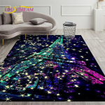Prantsusmaa Pariis Eiffeli torn Kunstiline vaip, Vaip elutoa magamistoa kaunistamiseks, Laste m&auml;ngu roomamise pehmed libisemiskindlad p&otilde;randamatid 40x60cm