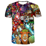 3D Cuphead Mugman Kids T-s&auml;rk Prindiga T&uuml;drukud Naljakad riided Poisid Lapsed Topid Lasteriided Beebi T-s&auml;rgid Meeste Naiste R&otilde;ivad T-s&auml;rk 140