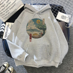 Jaapani anime multifilm Totoro Hoodie Naiste Kawaii Pusad Miyazaki Hayao Studio Ghibli Harajuku Hallid Pusad Unisex Pusa L