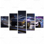 5 t&uuml;kki M&auml;ngu maalimine Rocket League plakat Auto &otilde;limaal l&otilde;uendil Seinakaante seinamaalingud Kodukaunistused Raam Kunstiteos 20x35cm*2 20x45cm*2 20x55cm*1