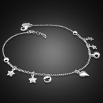 Mood armsad kellukesest s&uuml;damest jalav&otilde;rud 100 % 925 h&otilde;bedast naiste suverand, paljajalu sandaalid k&auml;ev&otilde;ru jalal Ehted