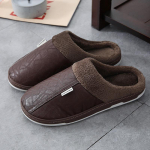 Meeste/naiste sussid Avaleht Talvel siseruumides soojad jalan&otilde;ud Paksu tallaga pl&uuml;&uuml;sist veekindel nahast sussid Meeste/naiste puuvillased kingad 36 punane