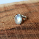 925 Sterling H&otilde;be Vikerkaare Kuukivi V&auml;&auml;riskivi K&auml;sitsi valmistatud Disainer S&uuml;nnikivi S&otilde;rmus Ehted 6