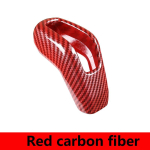 For Land Rover Range Rover Sport RR Sport 18-21 ABS Carbon Fiber Car Gear Shift Head Cover Trim sticker Interior Car Carbon FiberOc8 red