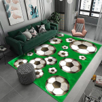 3D jalgpalliv&auml;ljaku vaip lastetoale Pehme p&otilde;randamatt, mikrokiust suur vaip Lastele pestav beebitoa m&auml;ngumatt poiste vaip 100cm x 120cm