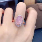 BELLA BOX uus j&auml;&auml;lootose kivipulber, nefriit, tsirkoon, temperament, moodne avatud s&otilde;rmus, naiste ehted Adjustable Opening roosa kuldne v&auml;rv