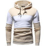 Meeste Pullover Kapuutsiga lapiline v&auml;rviline ribir&otilde;ivad pikkade varrukatega meeste kapuutsid Must sinine s&uuml;gistalvine plusssuuruses dressipluus 3XL