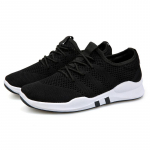 Four Seasons Real Flying Woven Meeste kingad Vabaajajalatsid hingavad jalan&otilde;ud Lamedad jooksujalatsid Tudengite reisijalatsid 39 valge