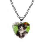 Armas lemmiklooma kassi s&uuml;dame ripats kaelakee kassipojad kassi looma klaasist kaelakeed naistele mood metallist peen ketiga ehted kingitus 50cm