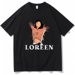 Unisex Eurovision Song Loreen tattoo Puuvillane Ts&auml;rk Graafilised T-s&auml;rgid Unisex Riietus L&uuml;hikeste varrukatega T-s&auml;rk Vabaaja T-s&auml;rk Unisexi topid 3XL