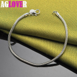 925 Sterling Silver 3MM Snake Chain K&auml;ev&otilde;rud Ehted 20cm