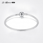 Unisex ehtne 925 Sterling h&otilde;bedane &uuml;mmargune klambriga k&auml;ev&otilde;ru kett randme peened ehted isetehtud kaunistuste meisterdamine sobivaks mood helmeste v&otilde;lusid 20cm