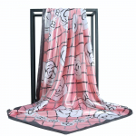 Kvaliteetsed luksuslikud siidist sallid peapael Sallid kaelasall naistele kett siidist sall naiste dekoratiivne sall 90*90cm must