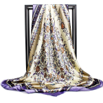 Kvaliteetsed luksuslikud siidist sallid peapael Sallid kaelasall naistele kett siidist sall naiste dekoratiivne sall 90*90cm lilla