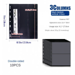 Tavaline 9-auguline kahepoolne musta taustaga fotoalbum suure mahuga margikogumiseks ja paberraha kogumiseks