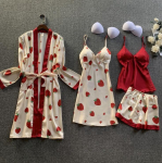 5-osaline naiste seksikas sukahoidja pesukomplekt, hommikumantlid pitsist body, s&uuml;gava kaelusega aluspesu S kollane