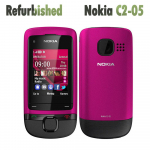 Renoveeritud Nokia originaal lukustamata Nokia C2-05 slide mobiiltelefon No charger punane