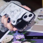 Snake Head Diamond Border &otilde;hupalli tagalaud akr&uuml;&uuml;lmaterjalist objektiivi kile&uuml;mbrisega iPhone 15 14Plus 13 12 11 Pro Max XSMax 8 7 Plus kaitsekattega iPhone 7/8(no film) must