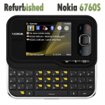 Renoveeritud Nokia Originaal Nokia 6760 Slide Mobiiltelefon 1 SIM-kaardiga Simple Set must