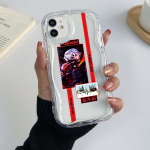 Samsung Galaxy A24 A54 A34 iPhone 15 14 Xiaomi Poco X6 Pro Redmi 10C Huawei P30 Honor 90 &uuml;mbrised NY21 Tokyo Ghoul eksklusiivne kreemmustriline pehme &uuml;mbris for iPhone 6 valge