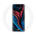 &Uuml;mbris Samsung Galaxy A8 2016 abstraktse tekstuuriga sinine must punane