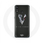 Huawei P20 Lite Vikings Series 6. hooaja logo V &uuml;mbris M&otilde;&otilde;gahall must taust
