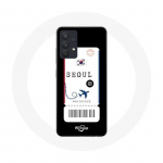 Coque pour Samsung Galaxy A13 4G / A13 4G Lite Billet d'avion Seoul Cor&eacute;e du Sud