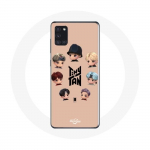 Coque pour Samsung Galaxy A21S BTS TinyTAN Animation Affiche RM Jin Suga J-Hope Jimin V Et Jungkook