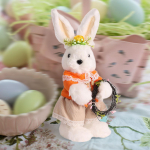 Easter Bunny Doll Ornament Simulation Figuur seisab laual 11cmx10cmx26cm