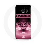 Kaitsekate - Maniacase - Samsung Galaxy S7 - Must - Taustapilt teemantitega Blackpink - Painduv must