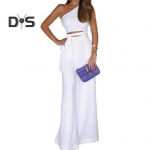 Naiste kombinesoon, &uuml;ks &otilde;lg, &uuml;hev&auml;rviline varrukateta, kaldus kael, &otilde;&otilde;nes, k&otilde;rge v&ouml;&ouml;koht, lai jalg, paelad OL pendeldamise stiilis p&otilde;randapikkusega naiste kombinesoon S must