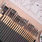 24-osaline kvaliteetne nailonist juuksekarva kask l&uuml;hike varras Artist v&auml;rvipintslikomplekt, mida saab kasutada akvarelli- ja akr&uuml;&uuml;lmaalide kunstitarvikute jaoks
