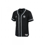 Jordan Dri-Fit NBA Brooklyn Nets Alphabet Logo Print Crew Kaelusega l&uuml;hikeste varrukatega T-s&auml;rk Meeste Topid Must DR2403-010 S