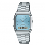 Casio Vintage Analoog-Digitaalne T&uuml;rkiissinine Ketas Kvarts AQ-230A-2A1 Naiste K&auml;ekell t&uuml;rkiissinine
